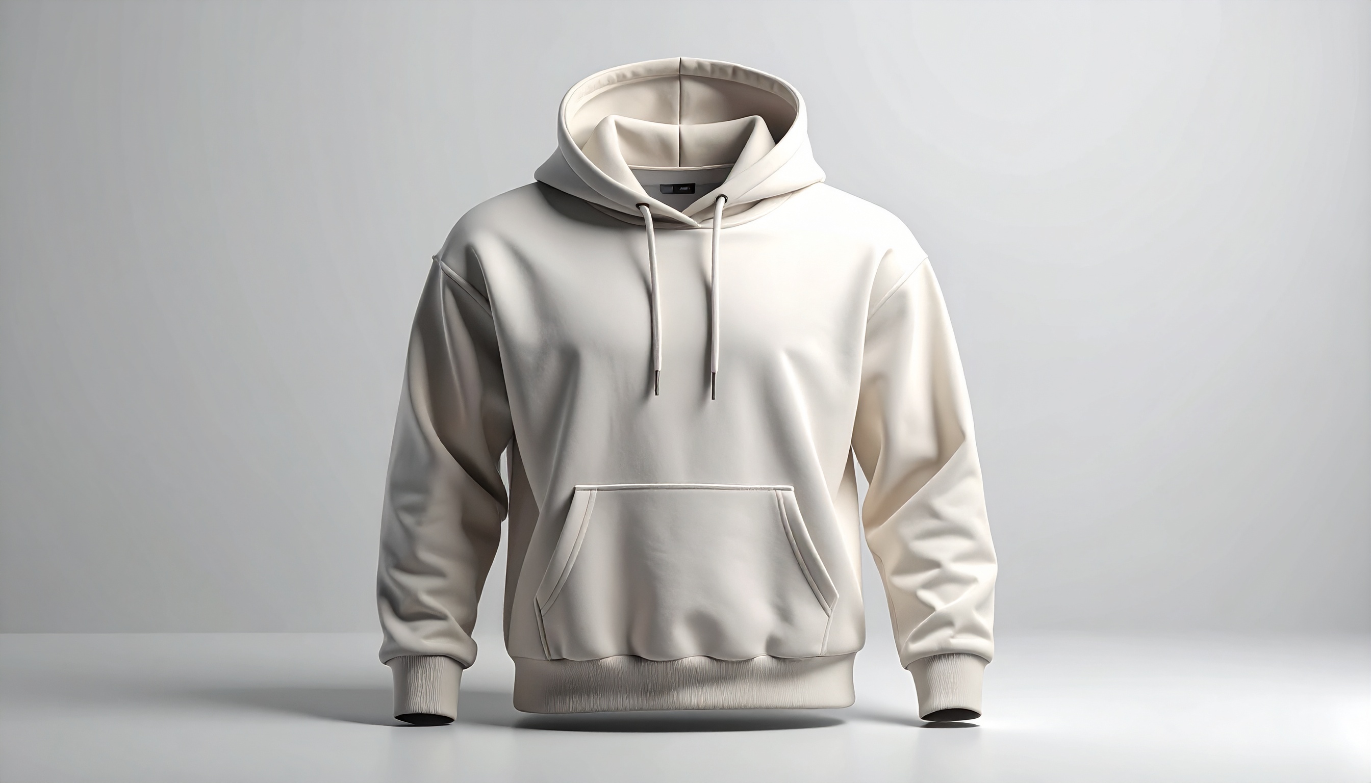 Light Beige Hoodie with Minimalist Design